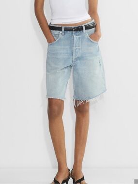 Citizens Of Humanity Ayla Denim Bermuda Shorts with Raw Hem